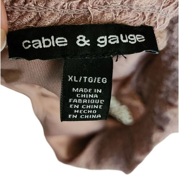 Cable and Gauge Sleeveless Lace High Collar Top Blouse Womens Size XL Pink - Picture 5 of 7